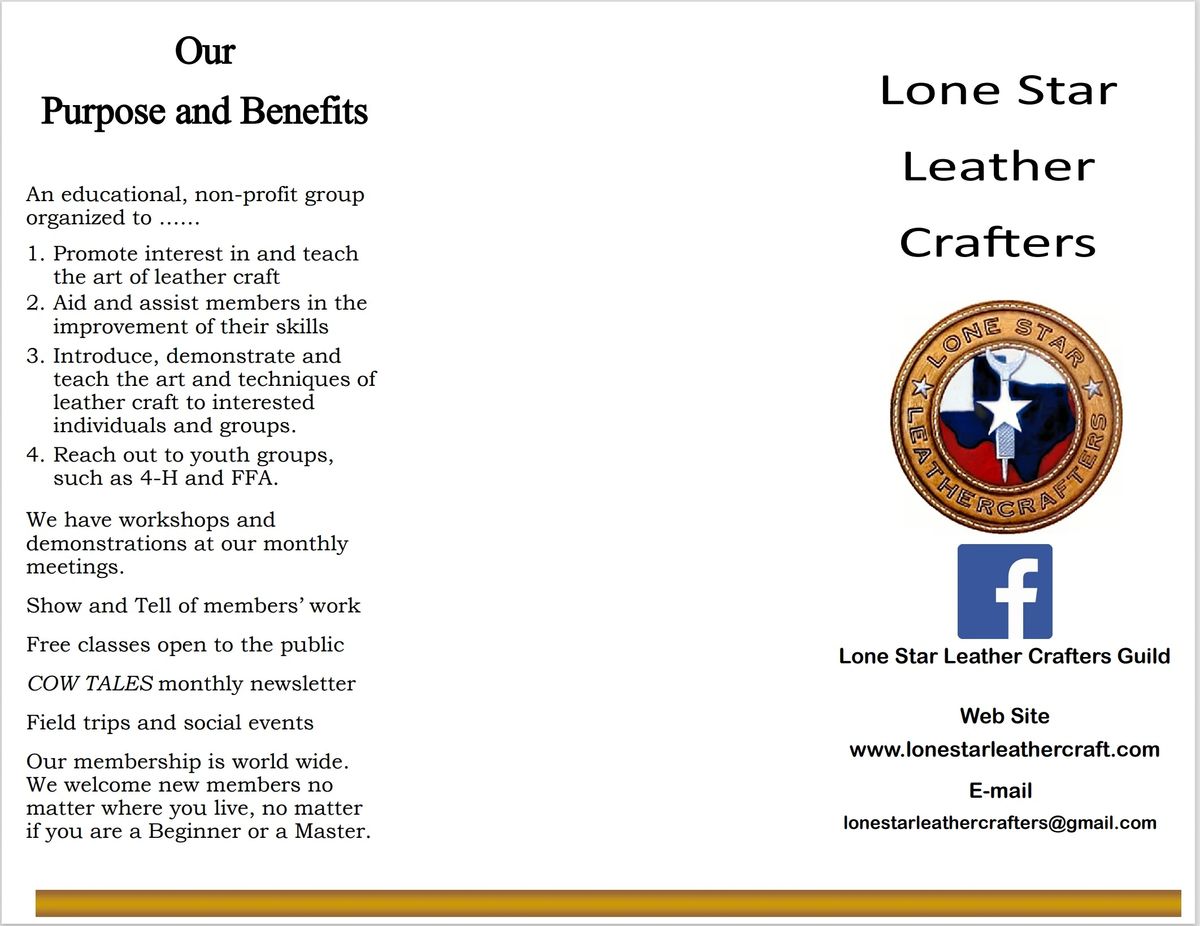 Membership Lone Star Leather Crafters Guild